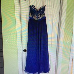 Royal blue prom dress
